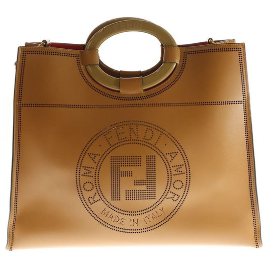 Fendi Runaway Shopper 8bh360 Runaway Shopper Perforated Leather 2way Tote