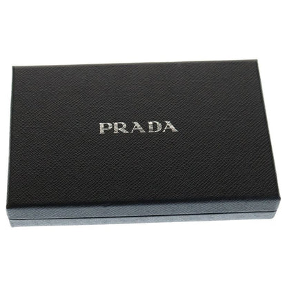 Prada Saffiano Triangle Logo Long Wallet Leather Navy 1mv025