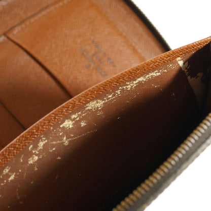 Louis Vuitton Monogram Agenda Geod Card Case Round Zip Wallet Brown Pvcleather