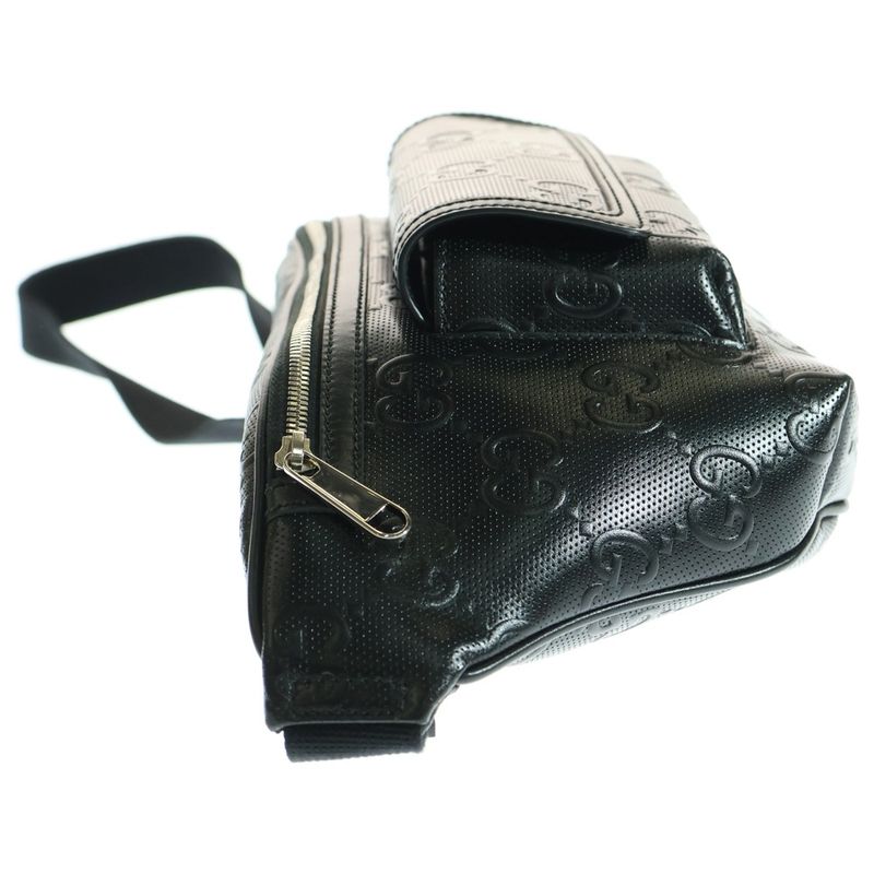 Gucci GG Embossed Waist Bag Body Bag Black 645093 525040