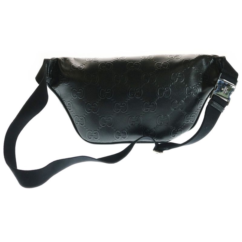 Gucci GG Embossed Waist Bag Body Bag Black 645093 525040