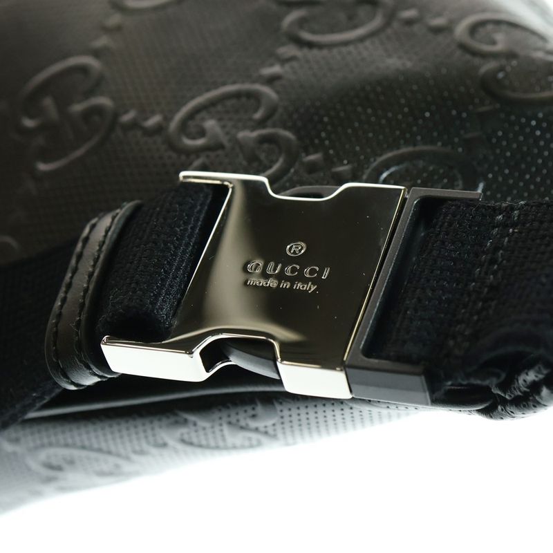 Gucci GG Embossed Waist Bag Body Bag Black 645093 525040