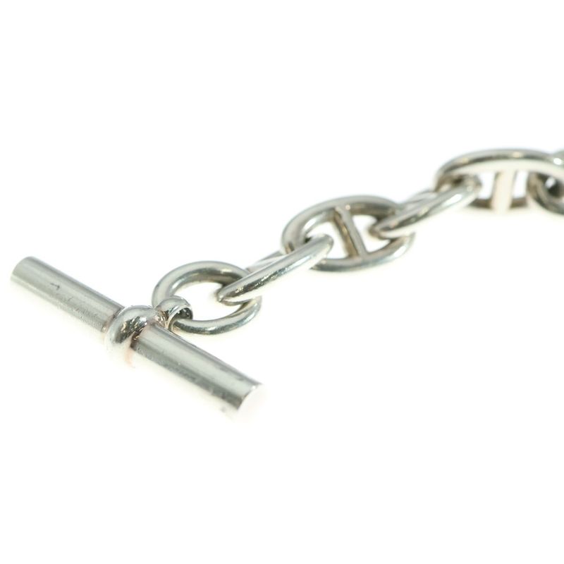 Hermes Chaine D'ancre TGM Chaine D'ancre 12-piece Chain Bracelet Silver