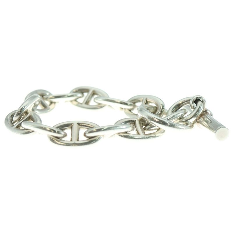 Hermes Chaine D'ancre TGM Chaine D'ancre 12-piece Chain Bracelet Silver