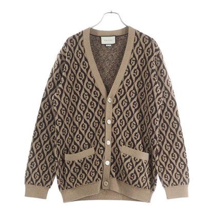 Gucci GG Rambus GG Rambus Wool Knit Cardigan Brown/beige 595511 Xka0y