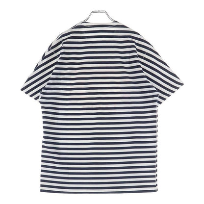 Gucci Logo-printed Striped Crew-neck Short-sleeved T-shirt Cut And Sewn