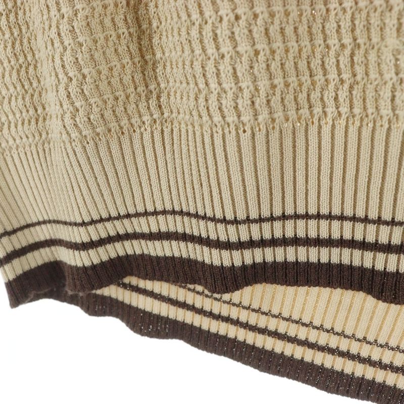 Prada 23SS Waffle Cut And Sewn Waffle With Logo Embroidered Pockets Brown Umb758