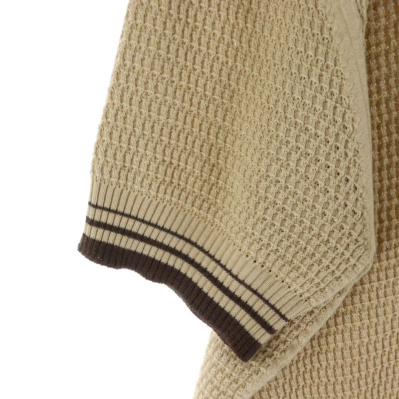 Prada 23SS Waffle Cut And Sewn Waffle With Logo Embroidered Pockets Brown Umb758