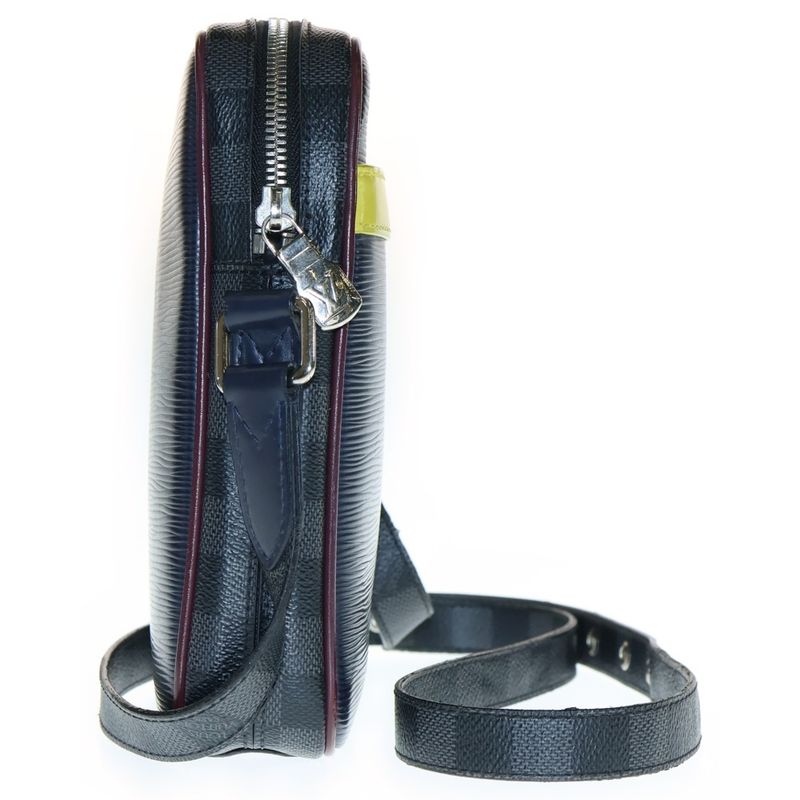 Louis Vuitton Epi Damier Graphite Danube Slim Shoulder Bag Multicolor Pvc×leathe