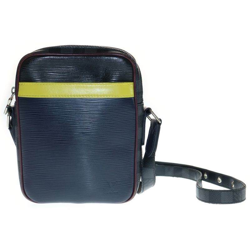 Louis Vuitton Epi Damier Graphite Danube Slim Shoulder Bag Multicolor Pvc×leathe