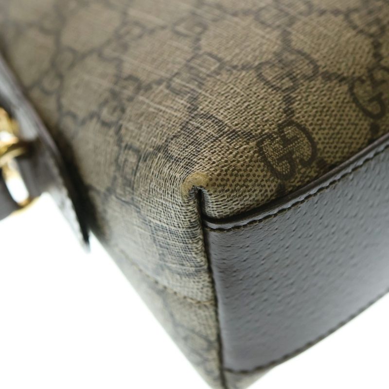 Gucci GG Canvas Ophidia Shoulder Bag Small Brown PVC 499621