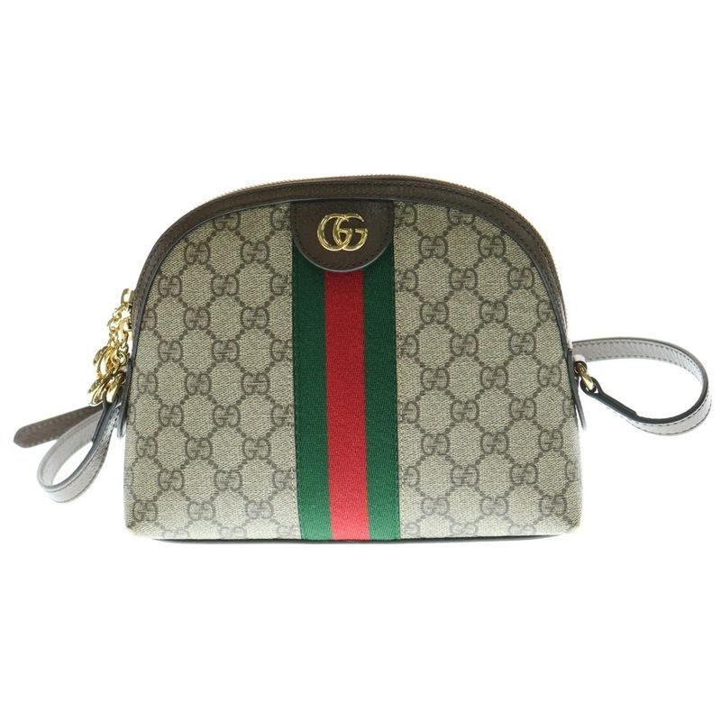 Gucci GG Canvas Ophidia Shoulder Bag Small Brown PVC 499621
