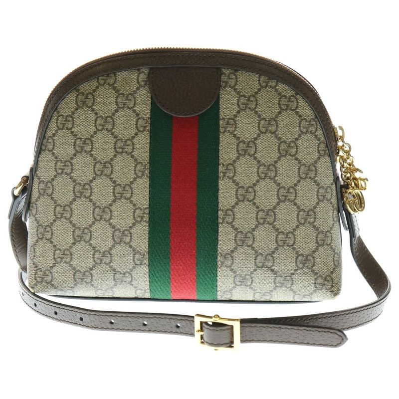 Gucci GG Canvas Ophidia Shoulder Bag Small Brown PVC 499621