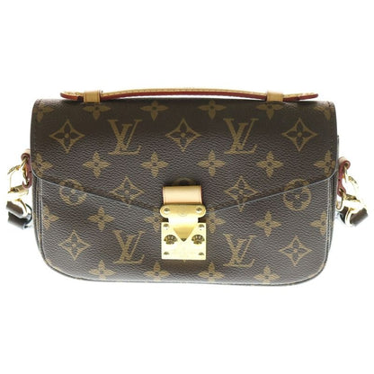 Louis Vuitton Monogram Pochette Metis EW Shoulder Bag Mini Handbag Brown
