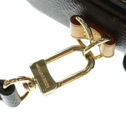 Louis Vuitton Monogram Pochette Metis EW Shoulder Bag Mini Handbag Brown