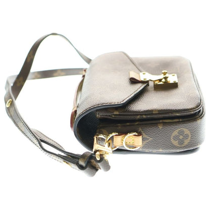 Louis Vuitton Monogram Pochette Metis EW Shoulder Bag Mini Handbag Brown
