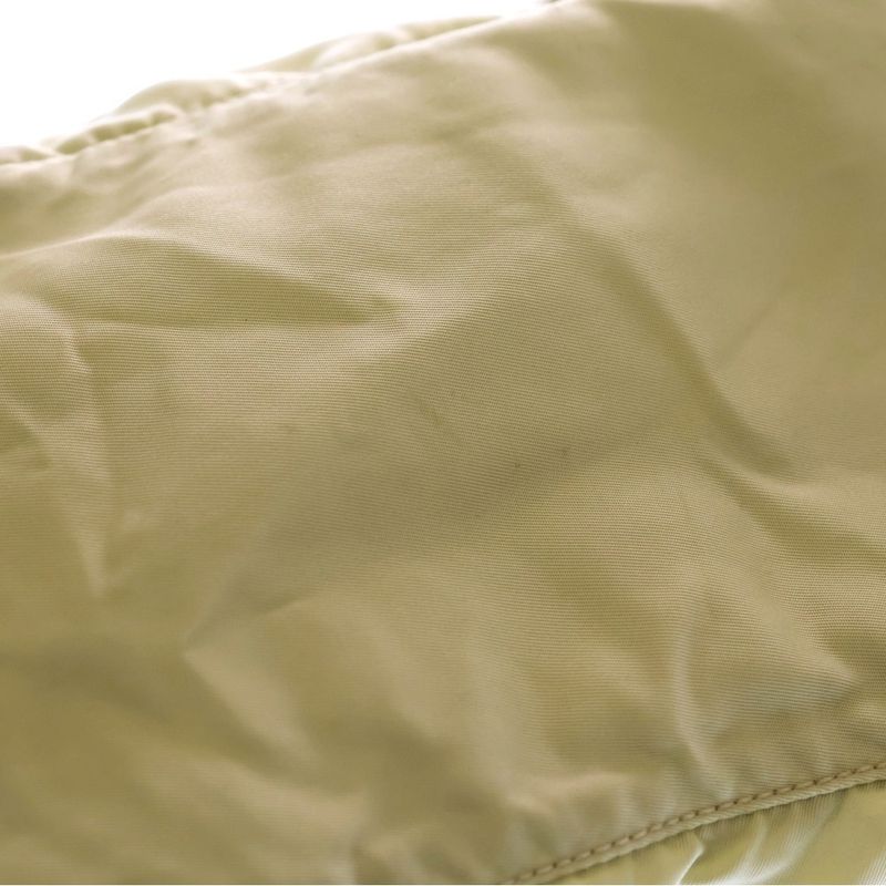 Prada Saffiano Shoulder Bag Handbag Light Green Tessuto B1738 Silver Hardware