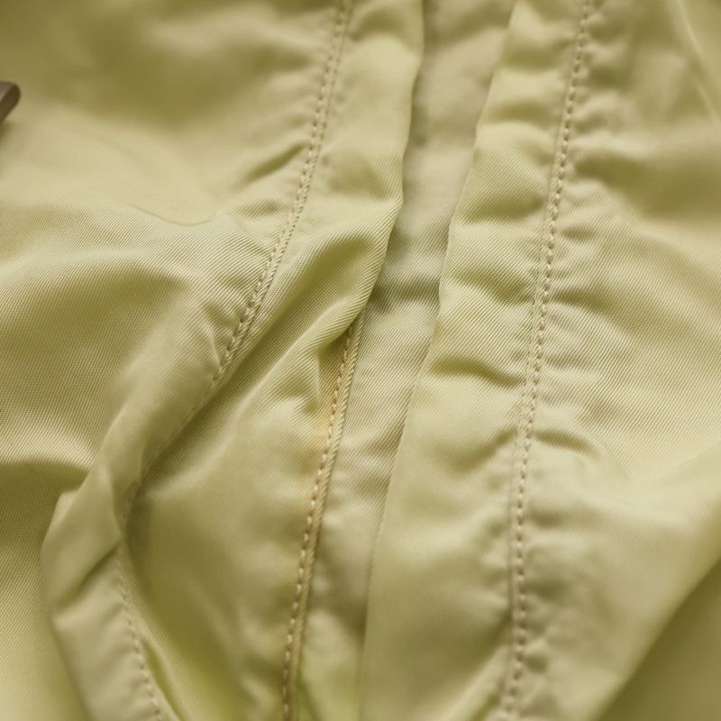 Prada Saffiano Shoulder Bag Handbag Light Green Tessuto B1738 Silver Hardware