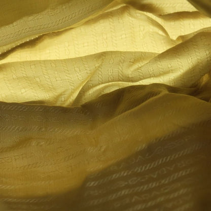 Prada Saffiano Shoulder Bag Handbag Light Green Tessuto B1738 Silver Hardware