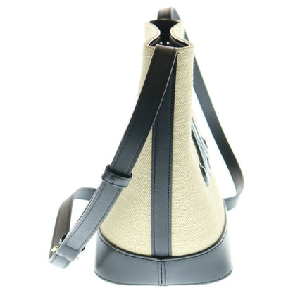 Celine Small Bucket Cuir Triomphe 2WAY Bag Handbag Shoulder Bag Black And Beige