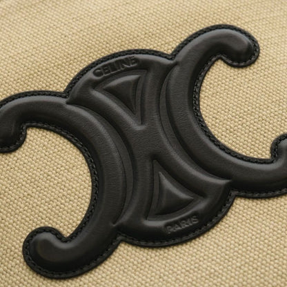 Celine Small Bucket Cuir Triomphe 2WAY Bag Handbag Shoulder Bag Black And Beige