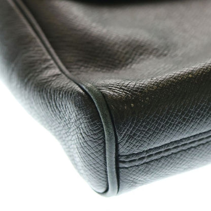 Louis Vuitton Alex Messenger Taiga Leather Shoulder Bag Silver Hardware Black