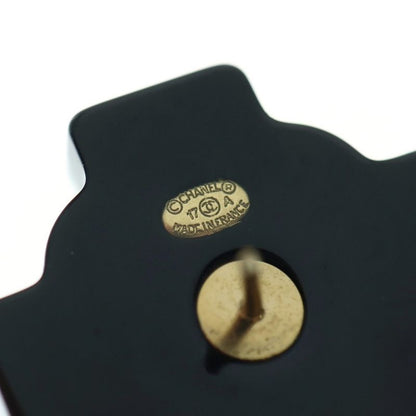 Chanel Coco Mark Key Motif Pin Brooch Pin Badge Key Shape Black And Gold 17A