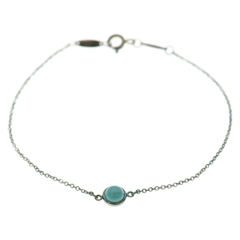 Tiffany & Co By-the-yard Turquoise Bracelet Chain Silver Ag925