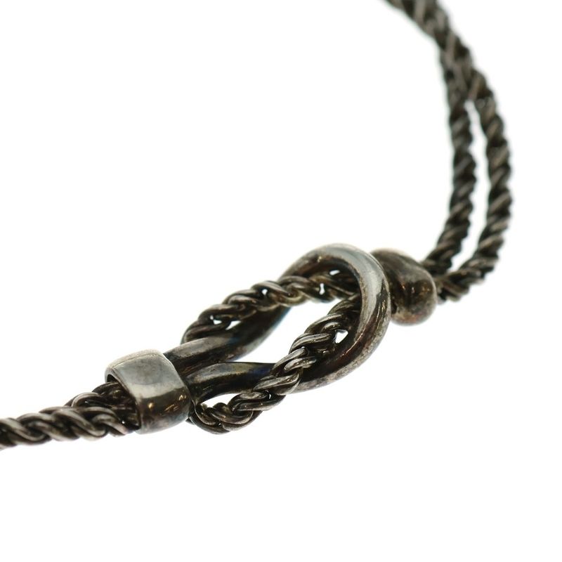 Tiffany & Co Double Rope Bracelet Twisted Chain Silver Sv925