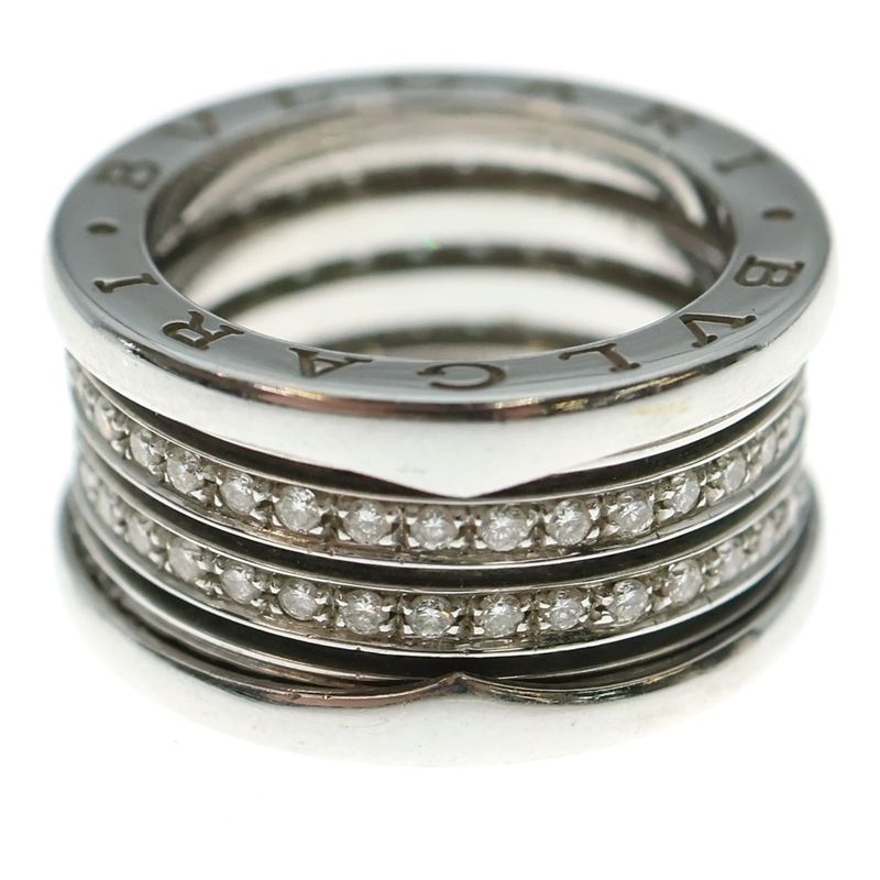 Bvlgari B-zero 1 Bee Zero One Diamond 4-band Ring White Gold