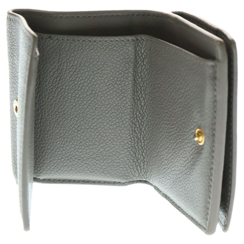 Saint Laurent Paris Compact Wallet Trifold Wallet Coin Case Glazed Leather Gold