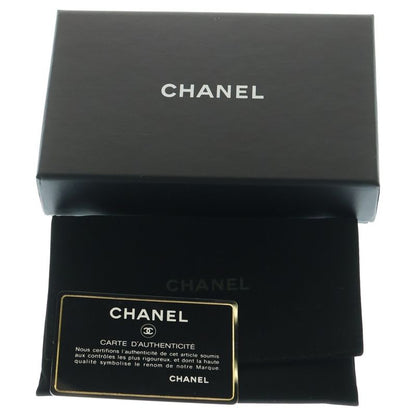 Chanel 2.55 Matelasse Small Wallet Card Case Black Lambskin Gold Hardware