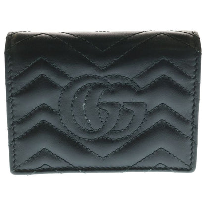 Gucci GG Marmont Compact Wallet Folded Black 466492