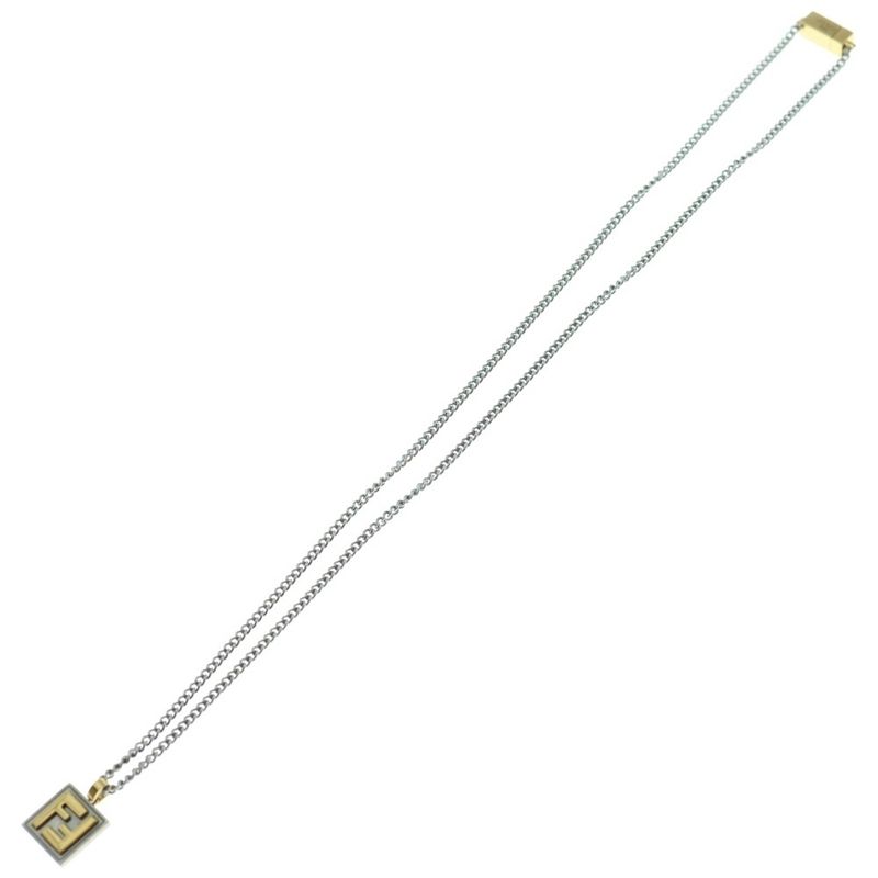 Fendi FF Logo Chain Necklace Silver/gold