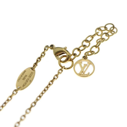 Louis Vuitton Collier Pillow Nanogram Necklace Pendant Chain Gold GP M00782