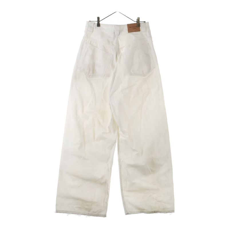 Balenciaga Baggy Pants In Dirty White Used Button Fly Baggy Pants Wide Leg