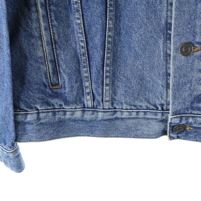 Balenciaga 19AW Front Embroidered Logo Denim Jacket Indigo 594386 Tcw03