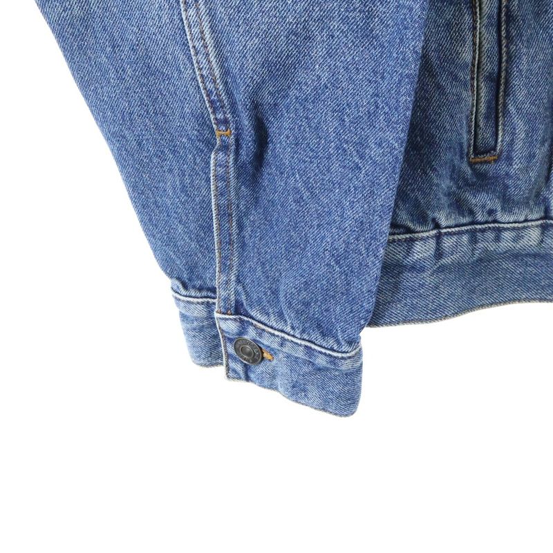 Balenciaga 19AW Front Embroidered Logo Denim Jacket Indigo 594386 Tcw03