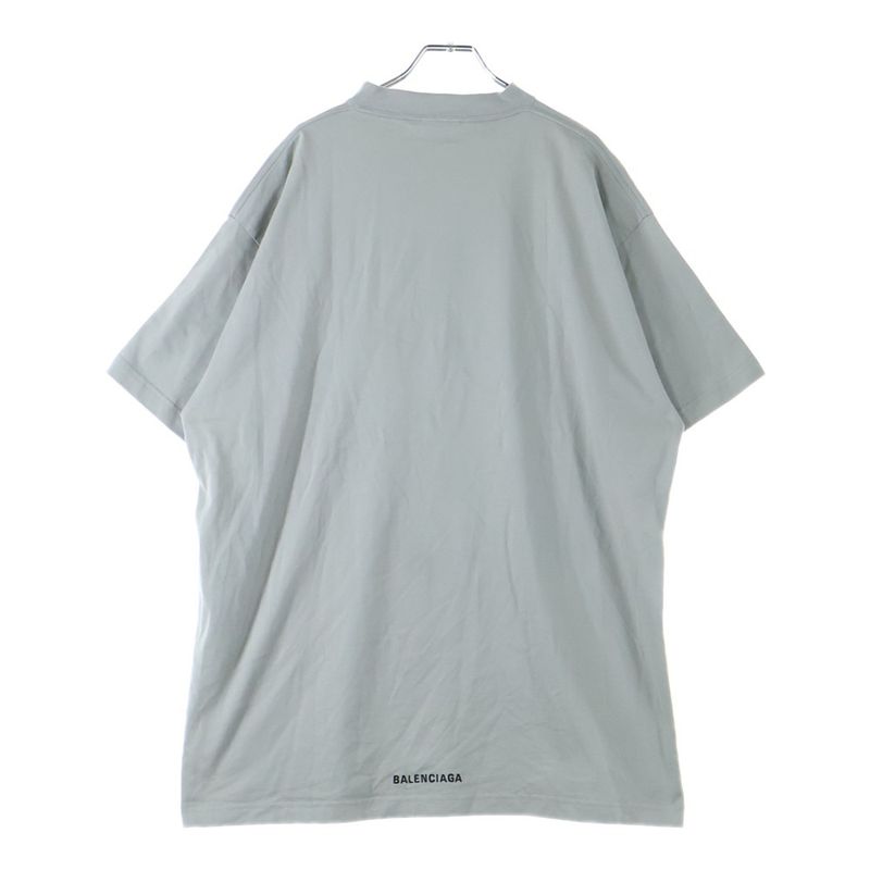 Balenciaga LOGO Embroidered Oversized Logo Embroidered Design Crew Neck Cut And