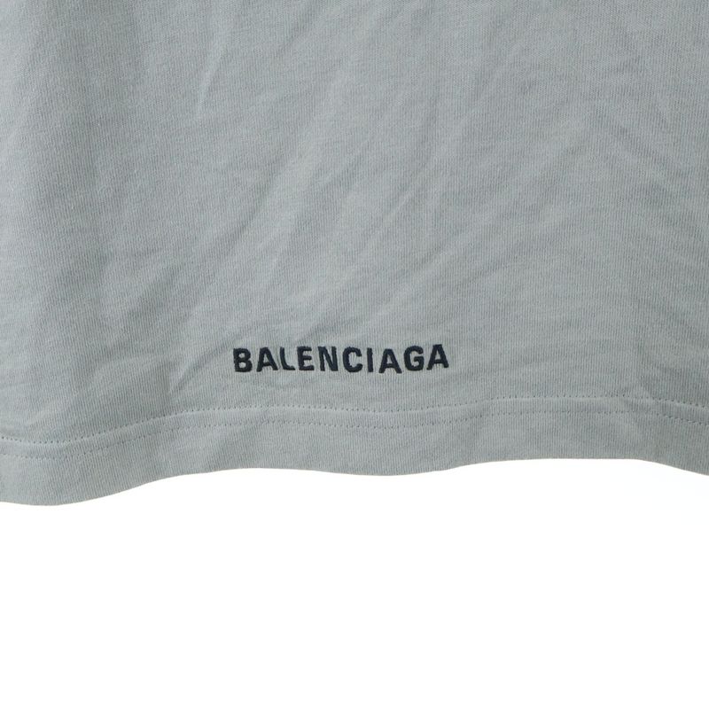 Balenciaga LOGO Embroidered Oversized Logo Embroidered Design Crew Neck Cut And