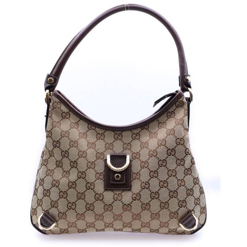 Gucci GG Canvas Abby Handbag One Shoulder Bag Beige Canvas And Leather 130738