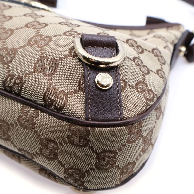 Gucci GG Canvas Abby Handbag One Shoulder Bag Beige Canvas And Leather 130738