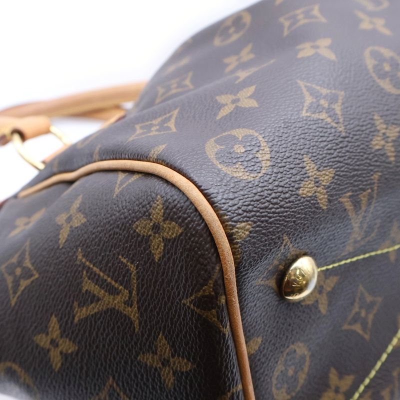 Louis Vuitton Monogram D'ivory PM Handbag Brown PVC X Leather M40143 Ar4037 None