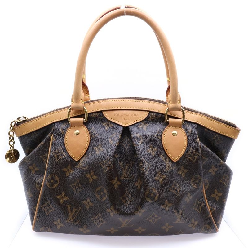 Louis Vuitton Monogram D'ivory PM Handbag Brown PVC X Leather M40143 Ar4037 None