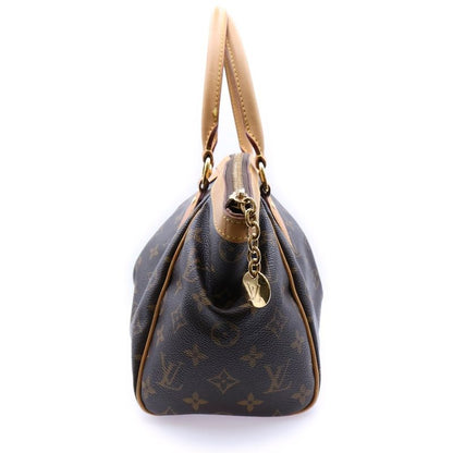 Louis Vuitton Monogram D'ivory PM Handbag Brown PVC X Leather M40143 Ar4037 None