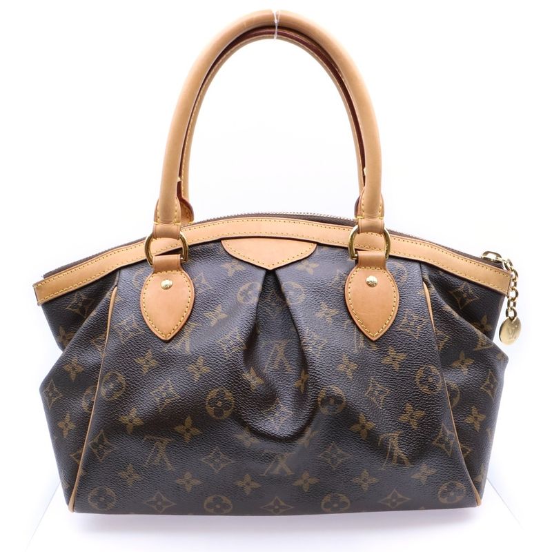 Louis Vuitton Monogram D'ivory PM Handbag Brown PVC X Leather M40143 Ar4037 None