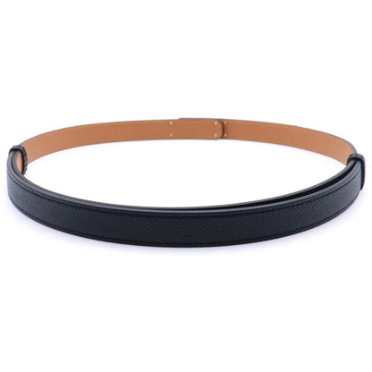 Hermes Kelly Belt Epson Leather Black Pink Gold Hardware Stamped K