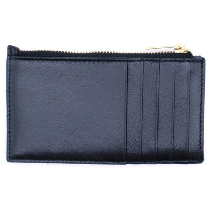 Saint Laurent Paris Logo Quilted Fragment Case Card Case Small Wallet Black