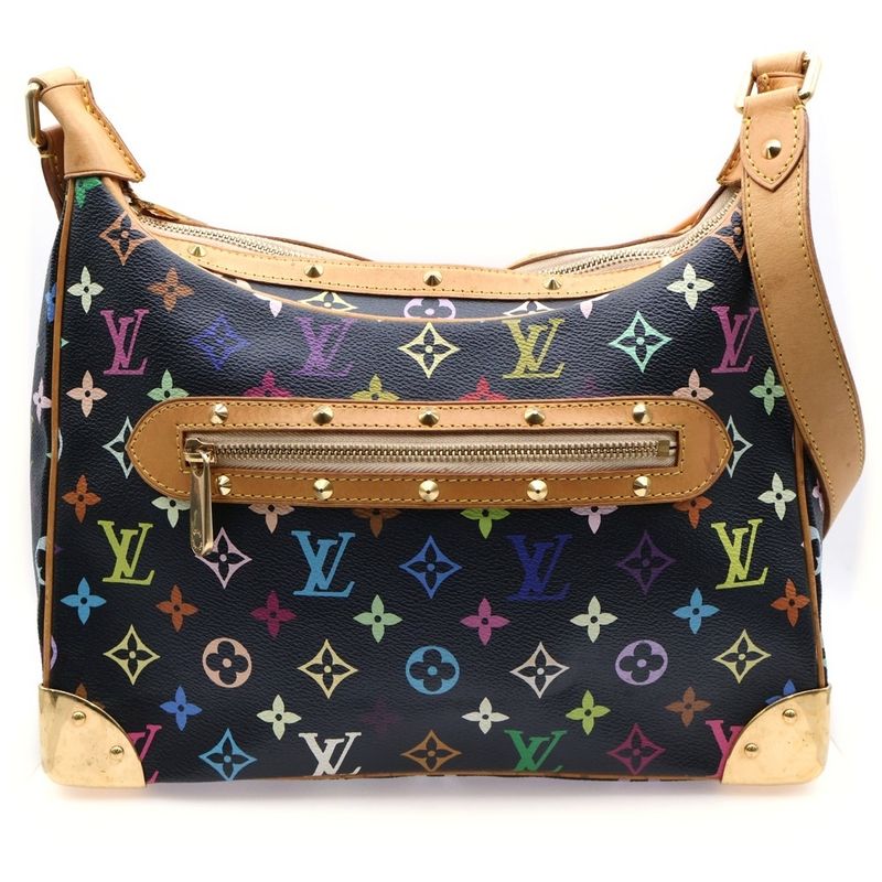 Louis Vuitton Monogram Multicolor Boulogne Shoulder Bag Black Pvc×leather M92638