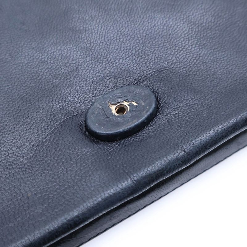 Chanel Coco Mark Lambskin Leather Chain Shoulder Bag Gold Hardware Black 2nd